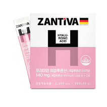 [내츄럴플러스 - 잔티바 프리미엄 히알루론산 2500mg x 30포] 자외선에 의한 피부 손상 피부의 보습에 도움을 주는 영양제., 1개, 500g