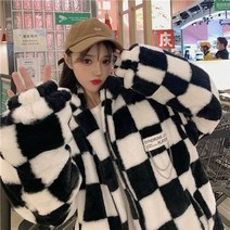유로컬렉션 밍크코트 핸드메이드 반코트 후드 숏 밍크코트 캐시미어 알파카 새로운 스타일의 플러시 코트 여성 느슨한 패딩 코트 따뜻한 토끼 모피 코트 여성용 자켓 여성용 코트 오버