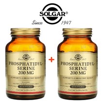 (1+1) 솔가 포스파티딜세린 소이 대두 레시틴 Phosphatidylserine 200mg 60정 2팩