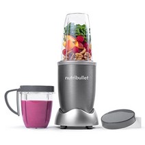 Nutribullet Original 스무디 메이커 600와트의 전력 빠르고 사용하기 쉬운 컴팩트한 손쉬운 청소 전기 믹서 다지기 스무디 믹서 NB606DG 1팩 -18734, 액세서리 3개 팩, 하나의
