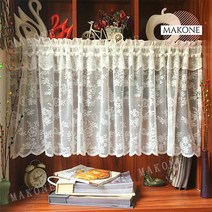 Makone 상표등록 레이스 반 커튼 도어 캐비닛 창문 가리개 인테리어