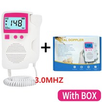 가정용 도플러 태아 휴대용 임신 한 아기 심장 박동 모니터 2.5mhz 임신 아기 측정기 태아 소리 초음파 감지기, 협력사, 상자가 있는 3.0 핑크