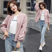 우아한 스팽글 자수 스타일 숏 코트 패션 가을 심플 코디