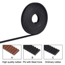 GT2-6mm 오픈 타이밍 벨트 폭 6mm 10mm GT2 PU 스틸 코어 포함 2GT 3D 프린터 부품 재포장용 2 m 5m, 2m PU 흰색 10mm, 협력사