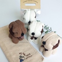 돌잔치답례품-강아지 모양 수건답례품-애견타올 애견센터 애견카페 동물병원 오픈 개성만점 선물 독특한 핸드메이드 타올 어린이집 유치원 행사 답례품-(사과나무답례품), 파트라슈(자수X)비닐포장