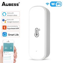 스마트온습도계 온도기록계 wifi 온도 습도 센서 온도 smart life alexa google home을 통한 tuya wifi 온도계 용 스마트 실시간 모니터, 와이파이 센서