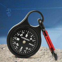 등산용시계고도계나침반 다이빙손목나침반 수중나침반시계 캠핑나침반 Carabiner 나침반 아연 합금 매달려, 한개옵션0
