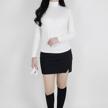 티앤드골프 두줄 라인 여성이너웨어 기모 목폴라 골프티셔츠 겨울 골프웨어