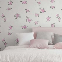 아리코 흩날리는 보라꽃 꽃무늬 포인트벽지 스티커 3p, 혼합색상