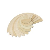 지아지조 레인보우 세미써클 블럭 11pcs, 우드컬러