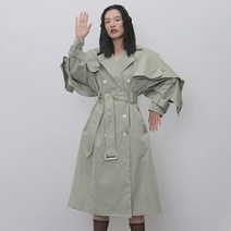 윈드브레이커 민트베이지 벌날개 깃 카라 트렌치코트 헐리우드 켄달제너 지지하디드 스타일 라이트그린 A라인 봄코트 트렌드세터 국민모델 카키 엔젤윙