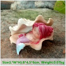 일상 컬렉션 정원 판타지 입상 예술 작품 홈 장식 선물 수지 미니어처 인어 공주 동상 요정, z9453a