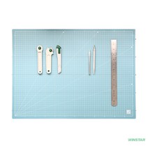 윈스타 PP 커팅매트 A4 데스크 매트 컷팅 책상 패드, 옐로우