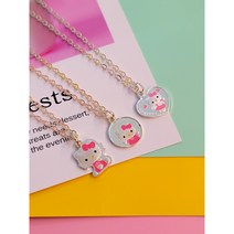 미아방지 은 목걸이 헬로키티3종, 12개월 미만 33cm, 하트모양