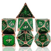 COC 예쁜 주사위 다면체 보드게임 숫자 액세서리 메탈, 단일사이즈, E