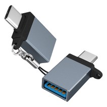 USB C 어댑터 타입 C에서 USB 3.0 어댑터 타입 C 어댑터 OTG 케이블 전화 태블릿 하드 디스크 드라이브 플래시 디스크 USB 마우스, 회색