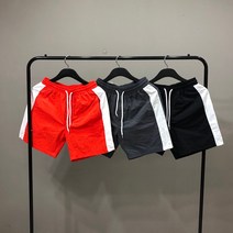 맨스토리 남자 여름 배색 4부 밴딩 반바지