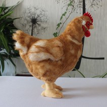 갈색 수탉 닭 동물 모형 길이 25cm 봉제 인형 애착인형 청년K쇼핑, 브라운
