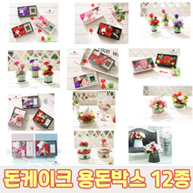 용돈박스 돈케이크 돈나오는케이크 만들기 반전 현금 아빠 엄마 남편 환갑 칠순 선물, 미니케익 용돈박스(10), 레드