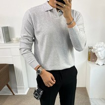 구스마켓 부드러운 남성용 카라 니트 [9컬러]