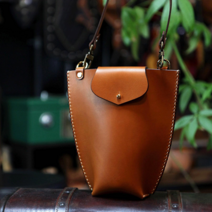 빈티지 브라운 크로스백 풀그레인 베지터블 이태리 통가죽 BBL 005