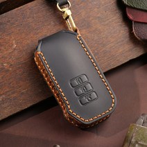 벤오토 기아 K8 GL3 K5 DL3 쏘렌토 MQ4 스포티지 NQ5 EV6 니로 SG2 셀토스 스마트키 가죽케이스 기아 7버튼 키링 키홀더 (S2-KH), 블랙