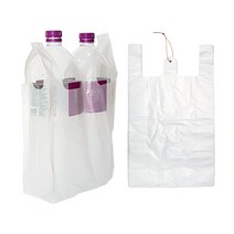 쓰리포 손잡이 마트 비닐봉투 유백, 100매, 8L
