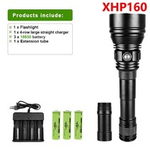 스노쿨링 써치라이트 수중 라이트 스쿠버 다이빙 방수 랜턴 후레쉬 IPX8 전문 손전등 토치 XHP160 고출력 램프 Led 충전식, B-XHP160-18650|A-L2