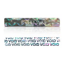 홀로그램 보증 보안 씰 50mm x 7.5mm 일련 번호 포함 500pcs, A