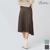 로엠 더블 플리츠 언발란스 스커트_RMWH94T04B-T