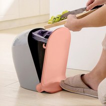 싱글라이프 클린 홈 음식물쓰레기 밀폐 페달휴지통 5L, 자몽핑크