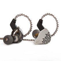 Kinboofi KBEAR Lark 인이어 헤드폰 1BA 1DD 뮤지션 HiFi IEM 모니터 교회용 2핀 케이블 포함 (마이크 없음 그린), No Microphone, Black, Black_With Microphone