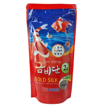 금비단 골드실크 금붕어 잉어 사료 중간 입자 2호, 250g, 2개