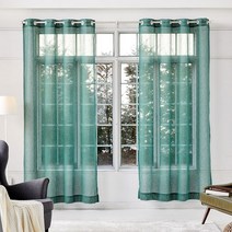 모던하우스 [모던하우스] 윈디 시어 커튼 아일렛 그린 140x240 2개세트