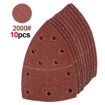 전동 사포 샌딩기 마우스 디테일 샌더 샌드페이퍼 11 홀 삼각형 샌딩 페이퍼 10 개 보쉬 PSM 160A 팜 40-2000 그릿, [14] 2000 mesh