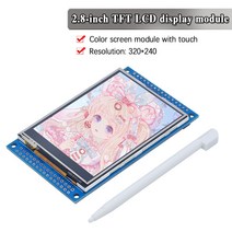 아두이노 키트 코딩 입문 교육 보드 점퍼선 2.8 인치 3.3V 300mA TFT LCD 실드 터치 디스플레이 모듈 Ardu, 한개옵션0