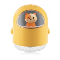 2022 새로운 공간 고양이 가습기 데스크탑 숭배 USB 가습기 분위기 야간 자동차 공기 청정기, 노란색