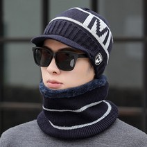 [셀레스트론omni] 옴니 M 모자 넥워머 세트 남성 남자 겨울 방한 털 비니 골프 니트 모자