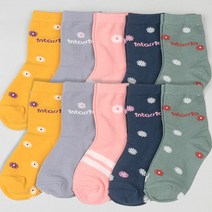 인따르시아 min54 아동용 플라워 양말세트 10켤레 F010