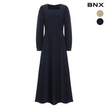 [BNX] 여성 스퀘어넥 롱 원피스