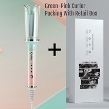 봉고데기 40mm 38mm 36mm C컬고데기 김지혜 자동 컬러 전기 컬링 아이언 컬러 자동 컬 스타일러 여성용 new arrvial 단발 오토롤링, 초록