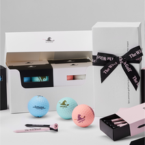 더위치골프 무광펄 비거리 칼라 골프공 3피스 16개입 선물 세트 2023년 프리미엄 컬러, 크림(16pcs)+선물용종이가방