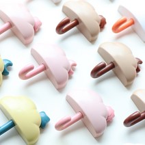 소담일상 달별해 일상 소품 걸이 후크 3p 세트 주방 및 욕실 다용도, 브라운, 3개