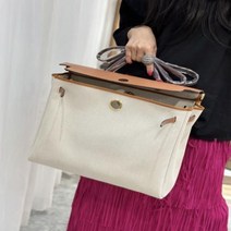 에니베르 여성토트백 캔버스 누빔 가죽 서류가방 -46