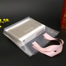 투명비닐봉투 두꺼운 복장가게 주머니 주문제작 도트 선물파우치 포장 의류 쇼핑 맟춤제작 LOGO 1912780790, 연그레이