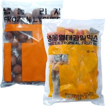 힘찬푸드 프리미엄 냉동과일, 1세트, 04_리치1kg+열대과일믹스1kg