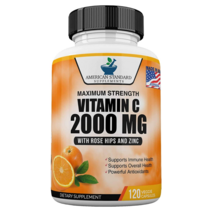 아메리칸 스탠다드 비타민C 2000mg 아연 로즈힙 120베지캡슐 2개월분, 1개, 120개