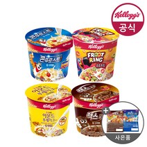 켈로그 시리얼 컵시리얼 30g x 24개 골라담기 + 미니시리얼 2개 60g 증정, 아몬드 후레이크 30g x 12개, 후르트링 30g x 12개