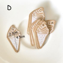 100 개 몫 포장 태그 수제 크래프트 종이 diy 웨딩 파티 선물 또는 캔디 태그에 대한 당신에게 레이블을 주셔서 감사합니다, 100pcs D