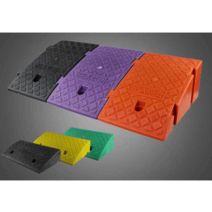 슬로프 자동차 내리막 계단 발판 경사판 문턱, 길이 25 폭 27 높이 13cm 블랙 버클